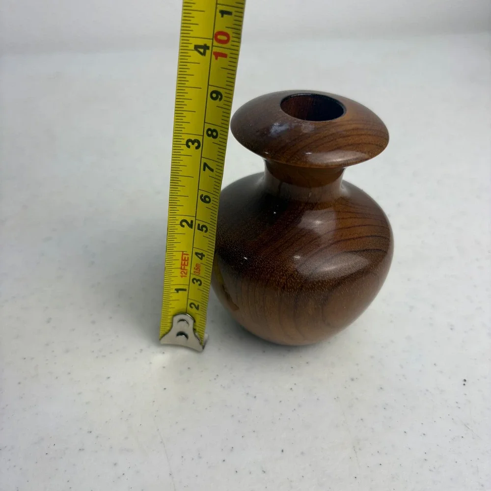 Beaudette's Oregon Myrtlewood Bud Vase Handcrafted Wood Decor Coquille Oregon